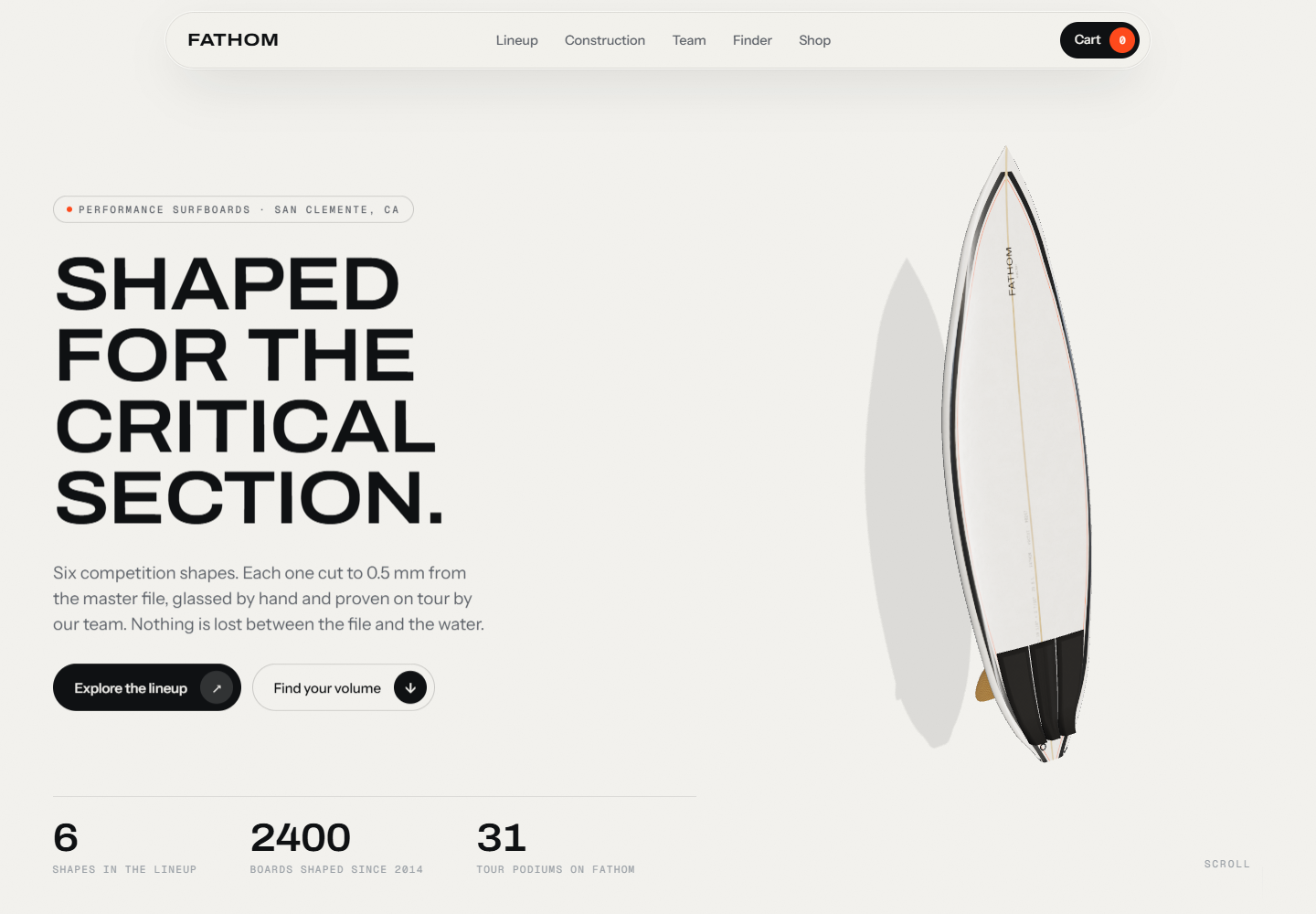 FATHOM Surfboards project preview